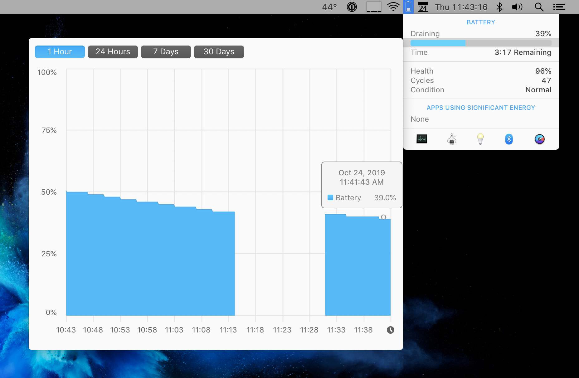 iStat Menus Battery Screenshot