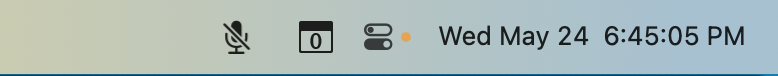 Screenshot of Swiftbar Zoom mute state icon